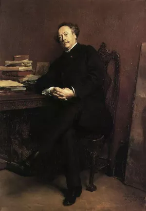 Portrait of Alexandre Dumas, Jr Oil painting by Jean-Louis Ernest Meissonier