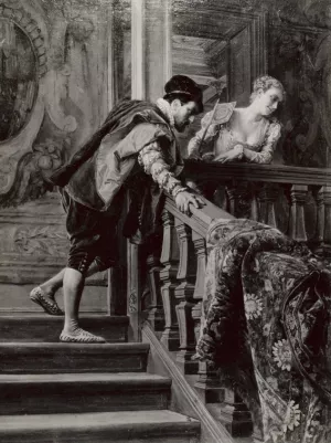 Sur l'Escalier Oil painting by Jean-Louis Ernest Meissonier