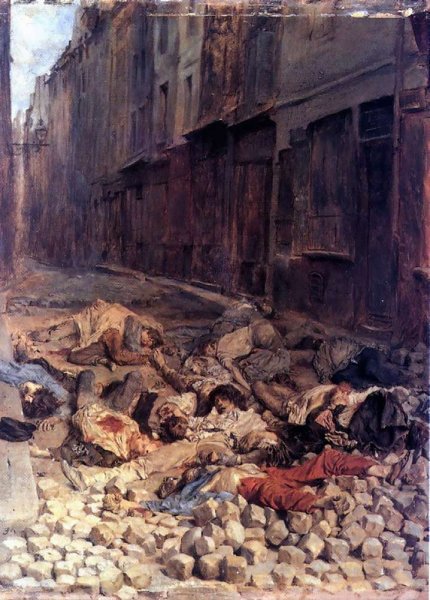 Main Product Photo of The Barricade Painting by Jean-Louis Ernest Meissonier