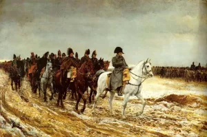 The French Campaign by Jean-Louis Ernest Meissonier Oil Painting