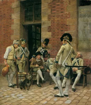The Portrait of a Sergeant by Jean-Louis Ernest Meissonier - Oil Painting Reproduction