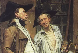 The Sign Painter Detail by Jean-Louis Ernest Meissonier - Oil Painting Reproduction