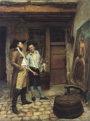 The Sign Painter by Jean-Louis Ernest Meissonier Oil Painting