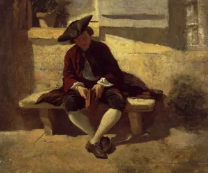 Young Man with a Book Oil painting by Jean-Louis Ernest Meissonier