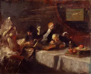 A Night at Maxim's by Jean-Louis Forain Oil Painting