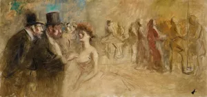 After The Dance Oil painting by Jean-Louis Forain