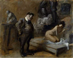 Artist in the Studio by Jean-Louis Forain Oil Painting