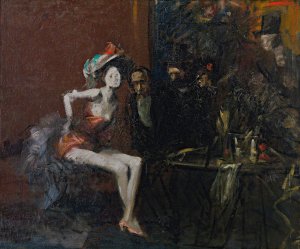 Au Cafe by Jean-Louis Forain Oil Painting