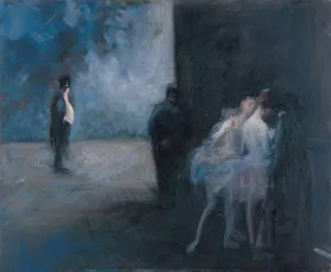 Backstage―Symphony in Blue by Jean-Louis Forain Oil Painting