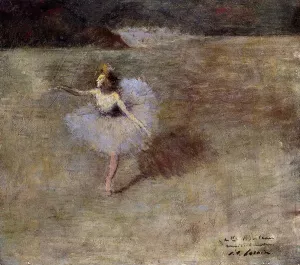Dancer in Pink Tights by Jean-Louis Forain - Oil Painting Reproduction