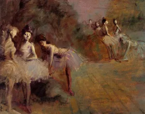 Dancers Resting by Jean-Louis Forain Oil Painting
