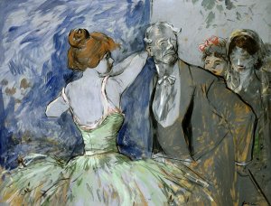 Dans les coulisses Oil painting by Jean-Louis Forain