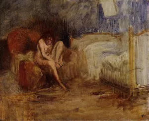 Getting out of Bed by Jean-Louis Forain Oil Painting