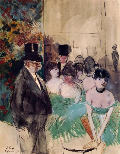 Main Product Photo of Intermission on Stage Painting by Jean-Louis Forain