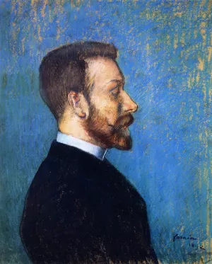 Portrait of a Man, Presumed Portraif of Felix Feneon by Jean-Louis Forain Oil Painting