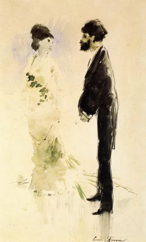 The Anxious Lover by Jean-Louis Forain - Oil Painting Reproduction