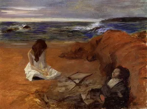 The Beach by Jean-Louis Forain Oil Painting