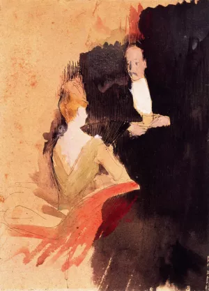 The Conversation by Jean-Louis Forain Oil Painting