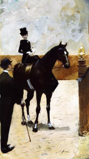 The Horsewoman painting by Jean-Louis Forain
