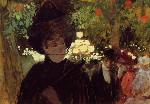Main Product Photo of The Jardin de Paris Painting by Jean-Louis Forain