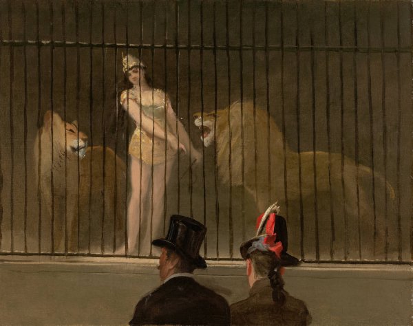 Main Product Photo of The Lion-tamer Painting by Jean-Louis Forain