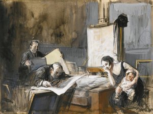 The Print Dealer by Jean-Louis Forain Oil Painting