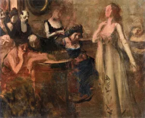 The Recital by Jean-Louis Forain Oil Painting