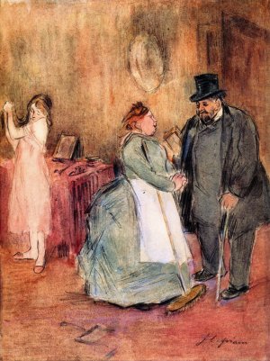 The Visit by Jean-Louis Forain Oil Painting