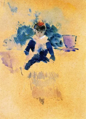 Young Woman Seated by Jean-Louis Forain Oil Painting