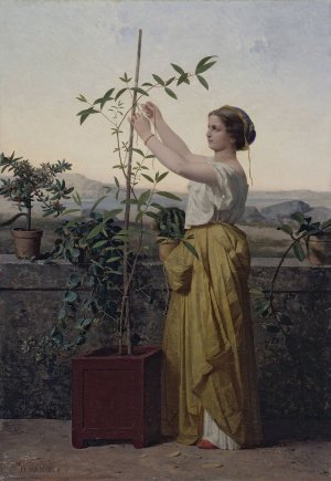 Tutelle by Jean-Louis Hamon Oil Painting