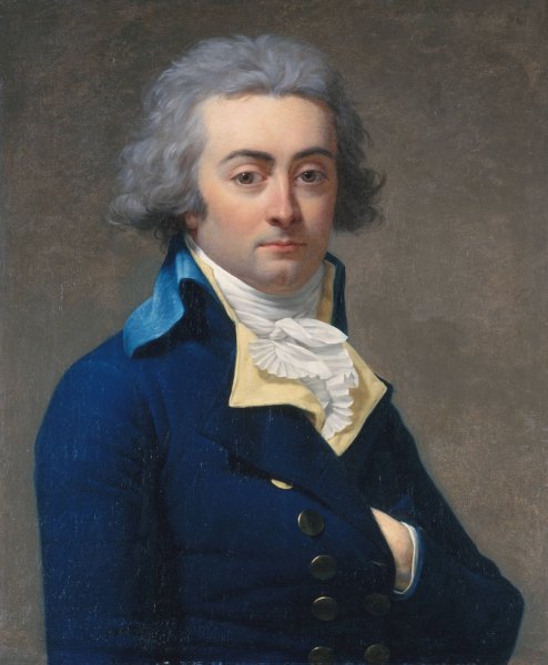 Portrait de Marie-Jean Herault de Sechelles  by Jean-Louis Laneuville - Hand-Painted Oil Painting Reproduction