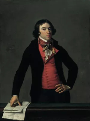 Portrait of Bertrand Barere de Vieuzac by Jean-Louis Laneuville Oil Painting