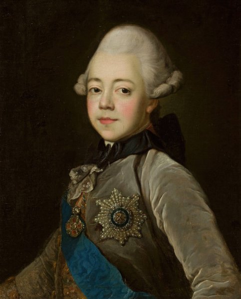 Main Product Photo of Childhood portrait of Paul I Painting by Jean Louis Voille