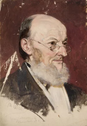Portrait of an old man by Jean Lulves Oil Painting