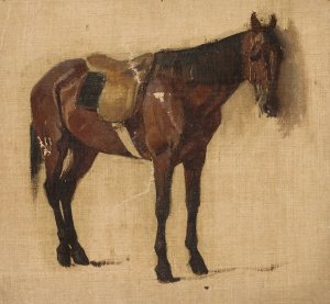 Study of a horse by Jean Lulves Oil Painting