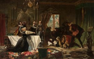 Zabojstwo Davida Riccia by Jean Lulves Oil Painting