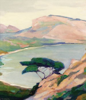 Carmel Coast by Jean Mannheim Oil Painting