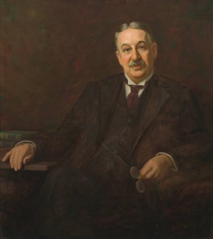 King Camp Gillette by Jean Mannheim Oil Painting