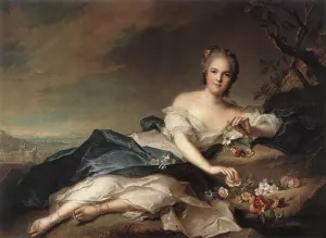 Henriette of France as Flora painting by Jean-Marc Nattier