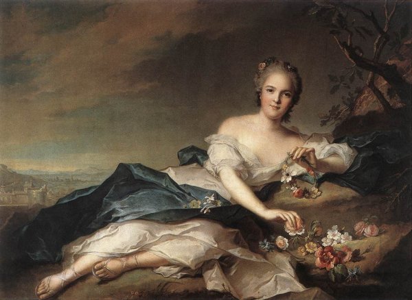 Main Product Photo of Henriette of France as Flora Painting by Jean-Marc Nattier