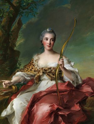 Madame Bergeret de Frouville as Diana by Jean-Marc Nattier Oil Painting