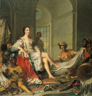 Mademoiselle de Clermont en sultane by Jean-Marc Nattier Oil Painting