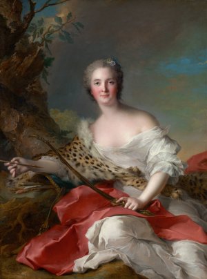 Portrait of Madame Bonnier de la Mosson as Diana by Jean-Marc Nattier Oil Painting