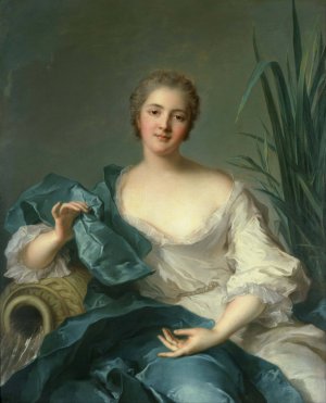 Portrait of Madame Marie-Henriette Berthelot de Pleneuf Oil painting by Jean-Marc Nattier
