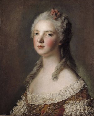Portrait Of Marie-Adelaide Of France, Daughter Of Louis Xv, Known As Madame Adelaide by Jean-Marc Nattier Oil Painting
