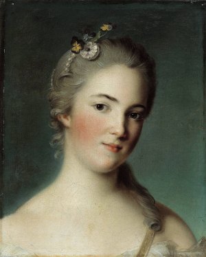 Portrait Of Marie-Genevieve Boudrey by Jean-Marc Nattier Oil Painting