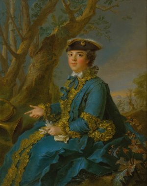 Portrait Of Marie Louise Elisabeth De France, Duchess Of Parma by Jean-Marc Nattier Oil Painting