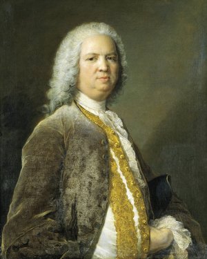 Portrait of the Frankfurt Banker Johann Georg Leerse by Jean-Marc Nattier Oil Painting