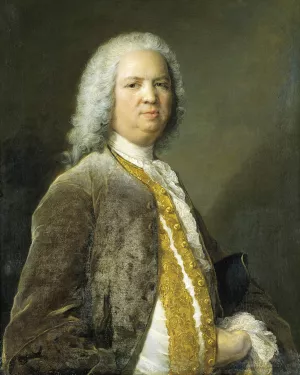 Portrait of the Frankfurt Banker Johann Georg Leerse by Jean-Marc Nattier Oil Painting