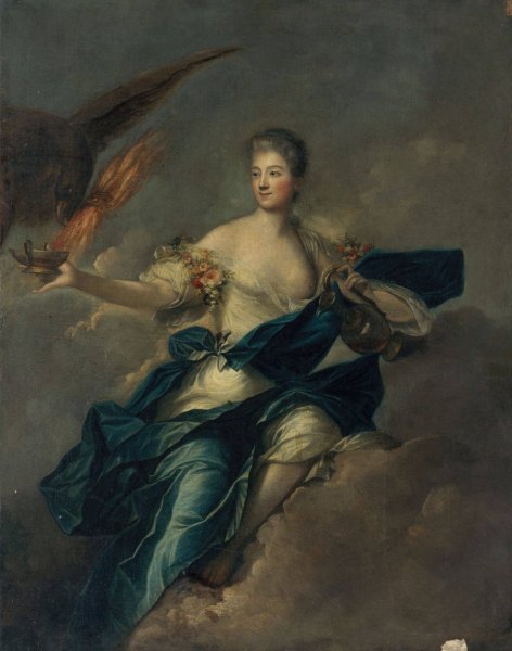 Main Product Photo of Portrait presume de Mme de Mailly  Painting by Jean-Marc Nattier